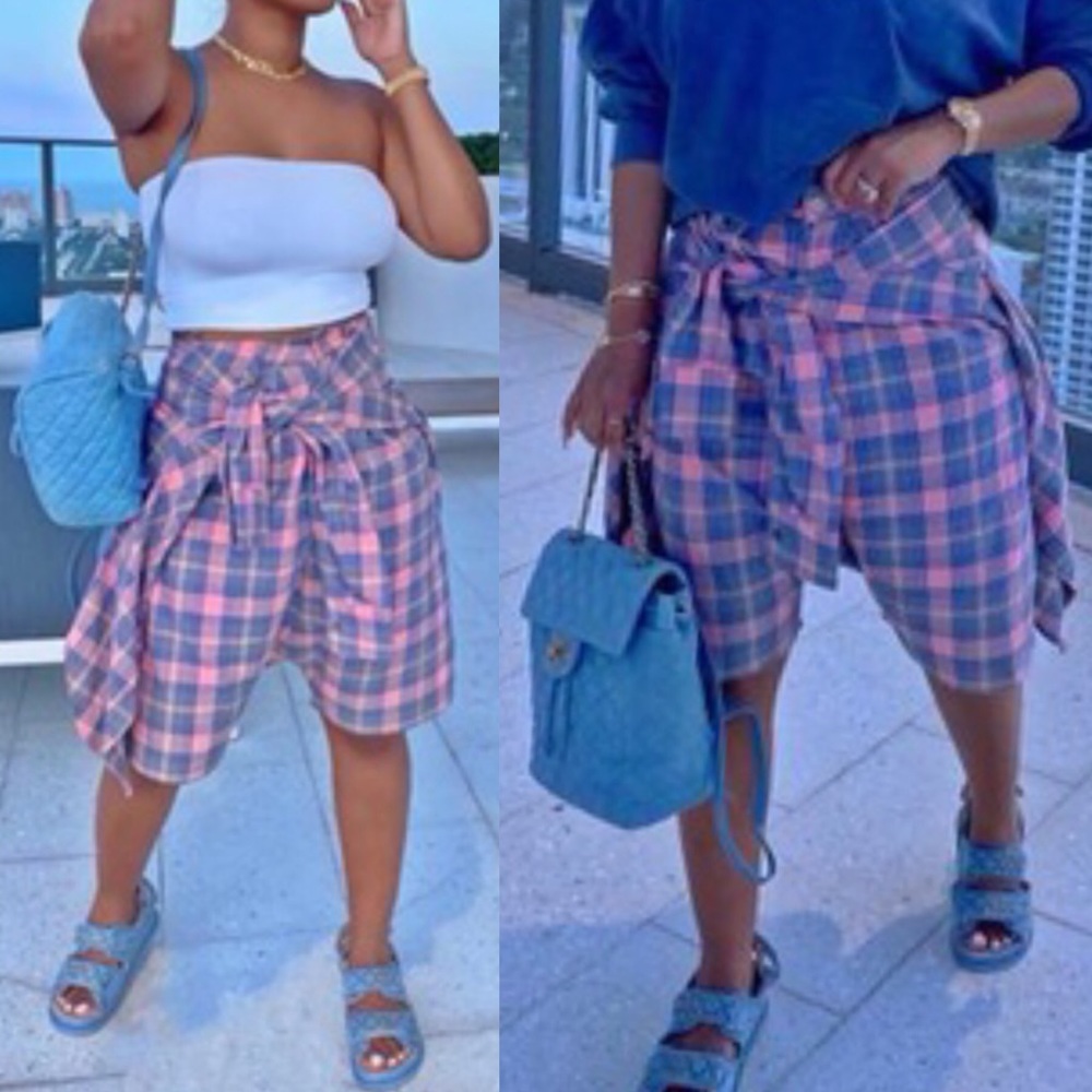 Front Tie Shorts/ Skort